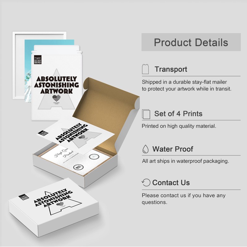 SIGNWIN Framed Tropical Tree Ferris Wheel Wall Art, Set of