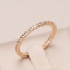 mellowact 14KGP Full Eternity Ring, Hypoallergenic, 14K Gold Plated, Rose