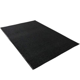 VINTEK VinLoop Backed Vinyl Loop Floor Mat Doormat for Entryways Deck Patio Pool Shower Locker-Room Spaghetti Loop Scraper Mat Traps Dirt and Water for Indoor Outdoor Use (4'x3', Black)
