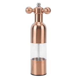 Pepper Mill Professional Refillable Ceramic Rotor Coarseness Adjustable Manual Pepper Salt Grinder for Kitchen Rose Gold L