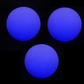Cascade Juggling 3 x Pro LED Juggling Balls Set Bag - 70mm Quality Glow Juggling Ball Set (Blue)