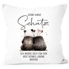 SpecialMe® Cushion Cover with Saying Animal Motif Panda Couples Gift