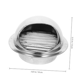 Gadpiparty Stainless Steel Exhaust Vent Cover Wall Mount Soffit Vent with Rain Cap Durable Weatherproof Design for Kitchen Bathroom Dryer Venting Systems Round Shape with Mesh Screen