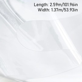 Xmart Transparent Tablecloth Waterproof and Oil Resistant 137 x 259 cm PVC Tablecloth 0.13 mm Thick Tablecloth Transparent Dining Table for Indoor and Outdoor Table Cloth Washable Transparent