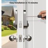 Veise RZ06C Smart Locks for Front Door, 2 Knob Handle