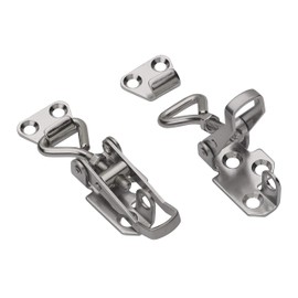 FT-Germany Set of 2 Tension Clasps - 2 x Stainless Steel Tension Clasps - Premium Tension Lock with Hooks 80 mm to 90 mm Box Lock Rustproof Adjustable Lever Lock Safety Lock