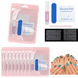 JYfeel Press On Nails Kit Professional - 20 Sets Nail Prep Tools with Nail Glue/Mini File/Adhesive Tabs/Cleaning Pad & Storage Bag,Complete Press On Nail Packaging Kit for Salon & Home Use