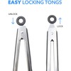Kona Premium Stainless-Steel Locking Grill Tongs [Set of 2] 18