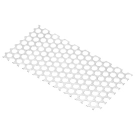 PATIKIL 7.9" L x 3.9" W Perforated Metal Sheets, 18Ga 0.39" Hole 304 Stainless Steel Mesh Stagger Expanded Perforated Metal Plate for Ventilation Filtration