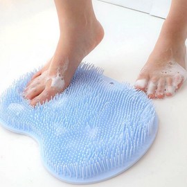 Foot Scrubber Mat & Brush for Foot Sole Cleaning Heel Green 15ea