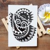 Large Tribal Temporary Tattoos, Big Totem Tattoo Stickers for Men