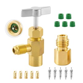 R600A R290 Self Sealing Can Tap with Refrigerant Tank Adapter, Valve Core