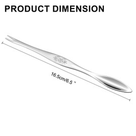 sourcing map 6 Pcs Stainless Steel Crab Forks 6.5 Inch Seafood Forks Crab Legs Cracker Utensils Seafood Picks Tools for Lobster, Crab, Crawfish, Prawns and Shrimp Seafood (Silver)