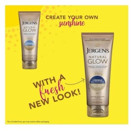 Jergens Natural Glow +Firming Self Tanner Body Lotion, Fair to Medium Skin Tone