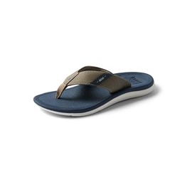 Reef Boy's Kids Santa Ana Flip-Flop, Navy/Khaki, 3 Big
