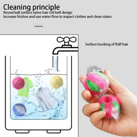 12 PCS Pet Hair Remover Washing Machines Reusable Washing Balls Washing Machine Hair Catcher in Washing Machine for Dissolves Fur and Clothes Pet Hair Remover for Laundry