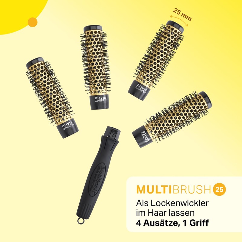 Olivia Garden Multibrush Curlers Kit - 4 Attachments & 1