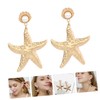 Healvian 1 Pair Gold Alloy Pearl Statement Earrings for Women