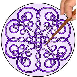 Mandalynths Purple Celtic Twists Mindfulness Art for Stress, Anxiety and Attention Management