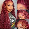 24 Inch 99J Lace Front Wig Human Hair 13 x