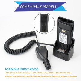 Afadorable PMLN7089A PMLN7089 Travel Charger Fit for Motorola R2 CP200 CP200D CP200XLS CP040 CP150 CP160 CP180 PR400 EP450 DEP450 DP1400 Radio, NNTN4497 NNTN4497CR NNTN4851A Battery Car Charger