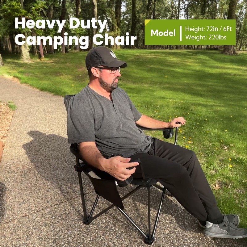 Join Nature Outdoor Large Camping Chairs for Adults, Heavy Duty