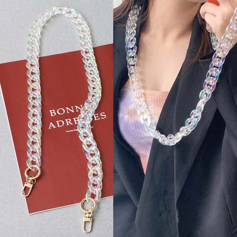KMERCE Bag Chain Shiny Acrylic, Chain for Handbag, Bag Strap,