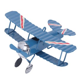 Retro Airplane Model, Metal Biplane Plane Aircraft Models Vintage Iron Airplane Model Handmade Metal Crafts, Iron Biplane Plane Home Decorations for Room Desk