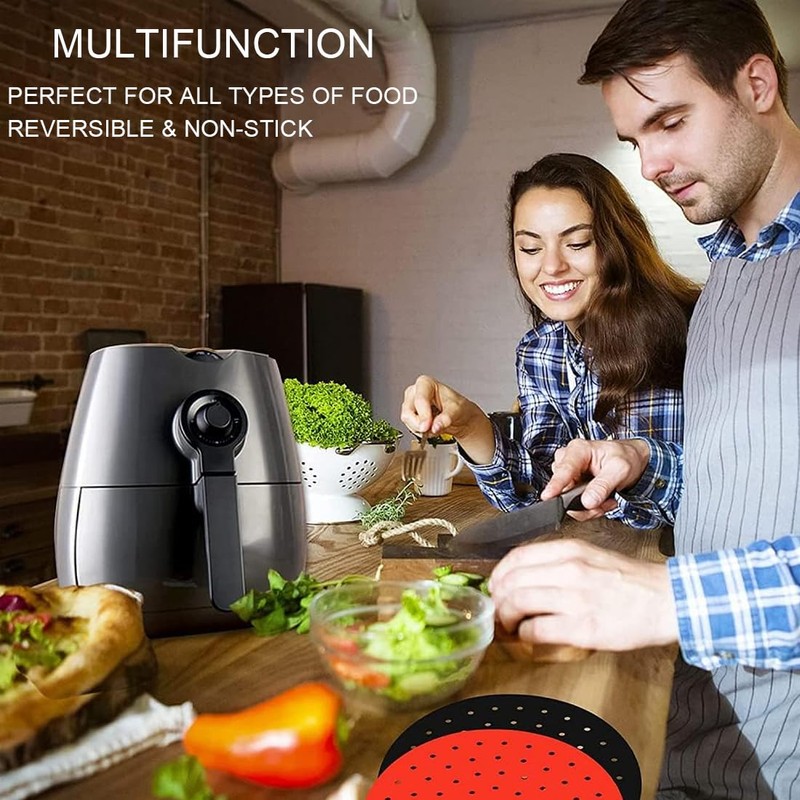 Mats for Air Fryer, Pack of 3 Reusable Air Fryer