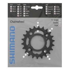 Shimano Y1ME98020 Chainring, 22T & Chain Protector, Black