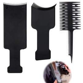 PAVIKE Ballerage Board Highlight Board with Teeth Hair Color Board Hair Diboard Hair Dye Paddle Hair Color Kit for Hair Dyeing Coloring Hair Care Hair Salon Black with Comb