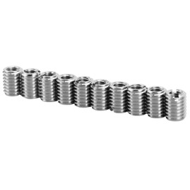 10 Pieces Reducing Nut, Threaded Insert Kit 303 Stainless Steel Fasteners Steel Female M5 x 0.8 Male M8 x 1.25 0.4 Inch Length Threaded Screw