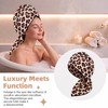 2 Pack Large Leopard Hair Towels 24" x 40" Absorbent