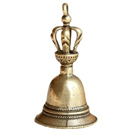 BELOWSYALER Hand Bell,Brass Handicraft Bell Metal Call Bells Alarm Hand Held Service Call Bell Desktop Bell Dinner Bell Brass Christams Bell