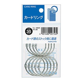 Kokuyo card ring No. 1 Inner Diameter 35 mm Pack of 9 Phos – B101