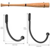 Josmimic Baseball Bat Holder Wall Mount: Black Bat Display Rack,
