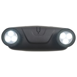 TANLUX LED Emergency Lights with Battery Backup, Adjustable Two Head Commercial Emergency Lights, UL Listed, AC 120/277V, Hardwired - 1 Pack(Black)