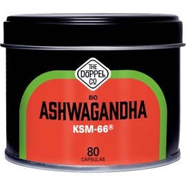 Organic Ashwagandha KSM-66® | 80 Capsules | 600mg | Withania Somnifera | 30mg Withanolide | Vegan | No Additives - Plastic Free | Organic Certified
