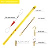 50' Fiberglass Cable Wire Running Rod Coaxial Electrical Connectable Fish