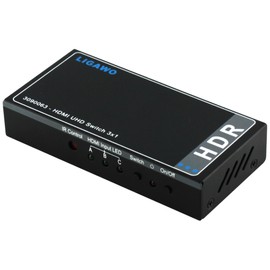 LIGAWO 3090063 3 x 1 HDMI Switch - Black
