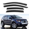 KPY Window Visor Compatible with Ford Edge & Lincoln MKX 2007-2015, 4PC Rain Guard Side Window Vent Deflectors Tape-On Style, 2007 2008 2009 2010 2011 2012 2013 2014 2015
