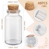 OurWarm 48PCS 25ml Clear Glass Bottles with Cork Stoppers, Mini