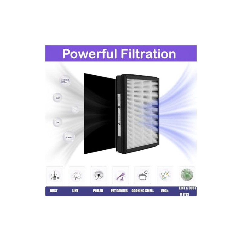 SCREENTRONICS 2 Pack IAF-H-100A True HEPA Filter A Set Compatible
