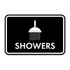 Classic Framed Showers Sign (Black) - Large