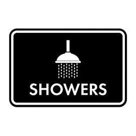 Classic Framed Showers Sign (Black) - Large