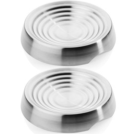 CatGuru Whisker Stress Free Cat Food Bowl, Reliefs Whisker Fatigue, Wide Cat Dish, Non Slip Cat Feeding Bowls, Shallow Cat Food Bowls, Non Skid Pet Bowls for Cats (Round - Set of 2, Stainless Steel)