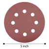 100 Pieces 5 Inch 8 Holes Sandpaper Set, VIBRATITE 180