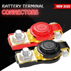 CHUSYYRAY Pair Universal Negative Positive Auto Battery Cable Terminal Top Post Car Truck