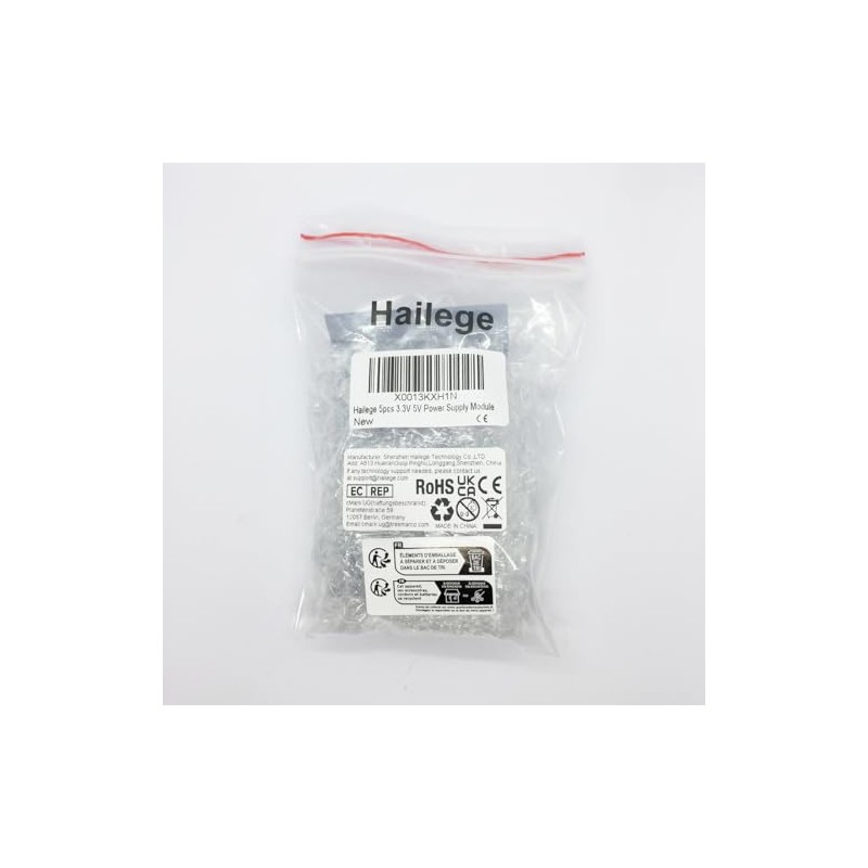 Hailege Hailege 5pcs 3.3V 5V Power Supply Module for MB102