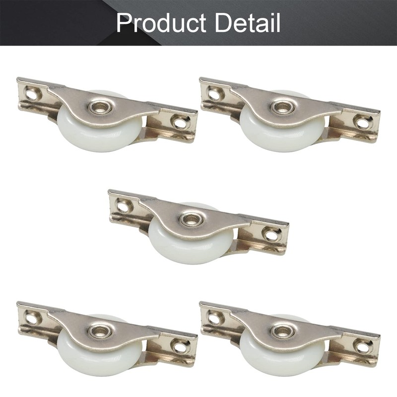MroMax 5Pcs Screen Door Rollers 29mm/1.14" Dia White Sliding Wheel